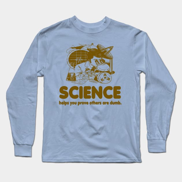 Science Retro T-Shirt Long Sleeve T-Shirt by kaptainmyke